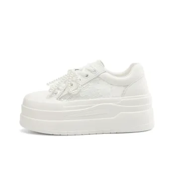 Rosa Bianca Lightweight Breathable Height Increasing Low Top Skateboard Shoes Women's