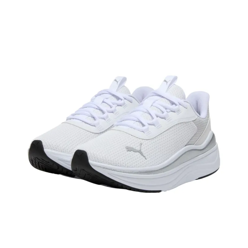 PUMA Softride Stakd Anti Slip Wear Resistant Low Top Running Shoes Women's White Gray-2