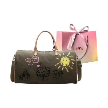 Yalu Canvas Bag Shoulder Bag Crossbody Bag Handbag Regular Women's Brown/Black/Purple