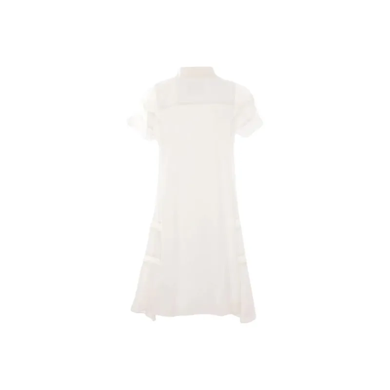 Sacai Short Sleeved Flared Mini Dress-1