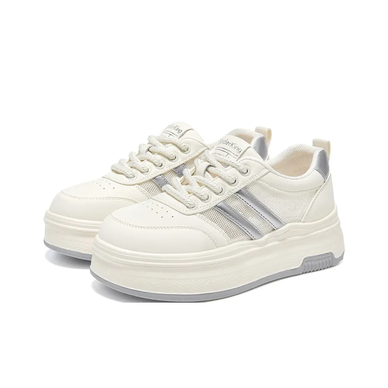 Spider King Low Top Skateboard Shoes Women's Ecru-3