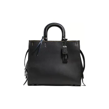 COACH Rogue Glove Tanned Pebbled Leather Tote Bag Shopping Bag Shoulder Bag Handbag Women's Black