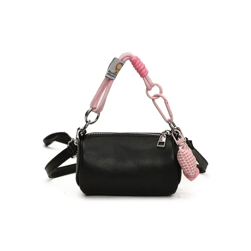 ROUNDOT PU Handbag Regular Women's White/Black/Pink/Red-8