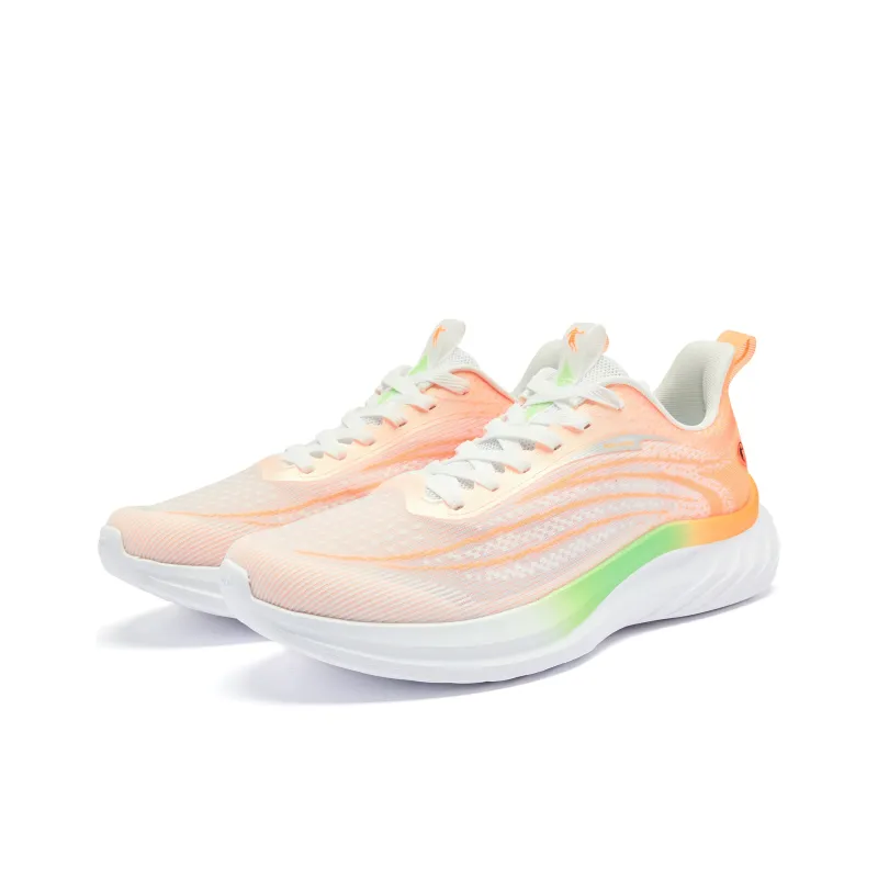 QIAODAN Cushioning Abrasion Resistant Breathable Slip Resistant Low Top Casual Training Running Shoes Men's Orange-2