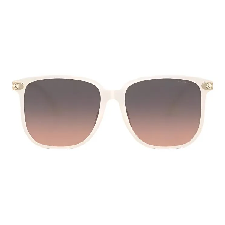 COACH Injection Molded Square Sunglasses Women's White-1
