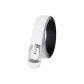 Silver-Tone Buckle White