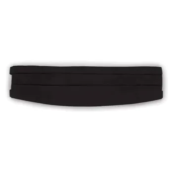 AMANI Mulberry Silk Acetate Fiber Cupro Belt Men's Black 12cm Wide