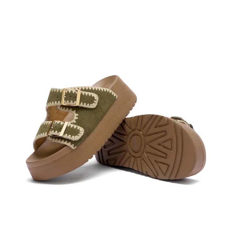 Hotwind Biscuit Boken Collection Slip Resistant Abrasion Resistant Slide Slippers Women's-4