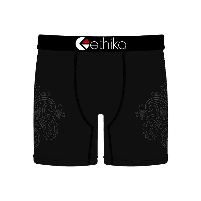 ETHIKA Underpants Men's 1 Pack Black Paisley-2