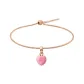 Rhodonite Heart Pendant with Snake Chain