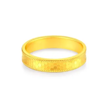 FANSHINER 18K Gold/Copper Alloy Surface Gold Plated Rings Unisex