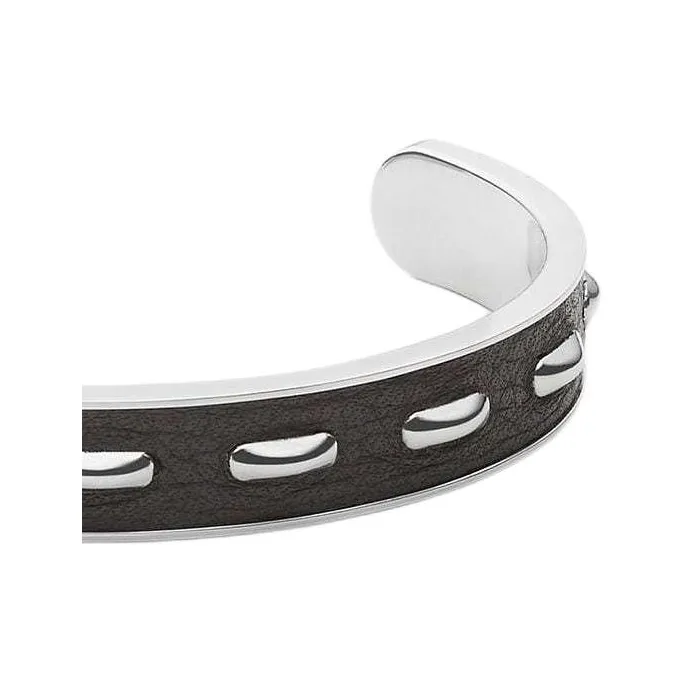 FENDI Calfskin Bangles Men's Black-1