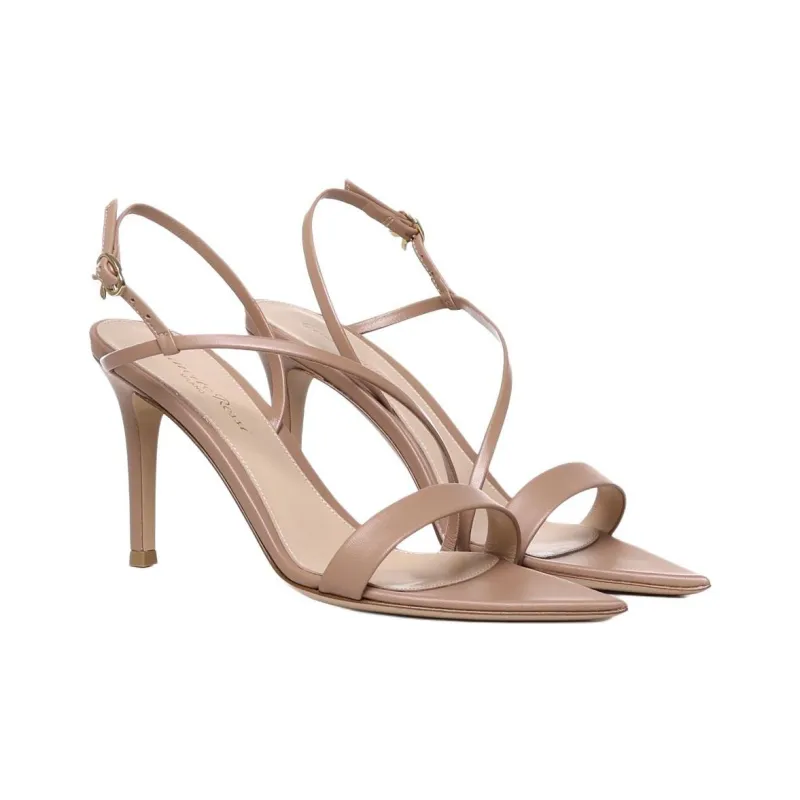 GIANVITO ROSSI One Strap Sandals 8.5cm Women's Light Brown-3