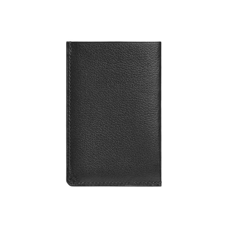 HERMES H Sellier Evergrain Calfskin Card Holder Men's Black-1