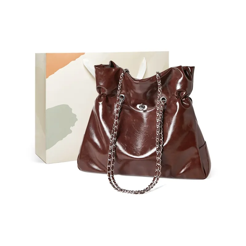 15 MINS Synthetic Leather Tote Bag Shoulder Bag Large Size Women's Multicolor-4