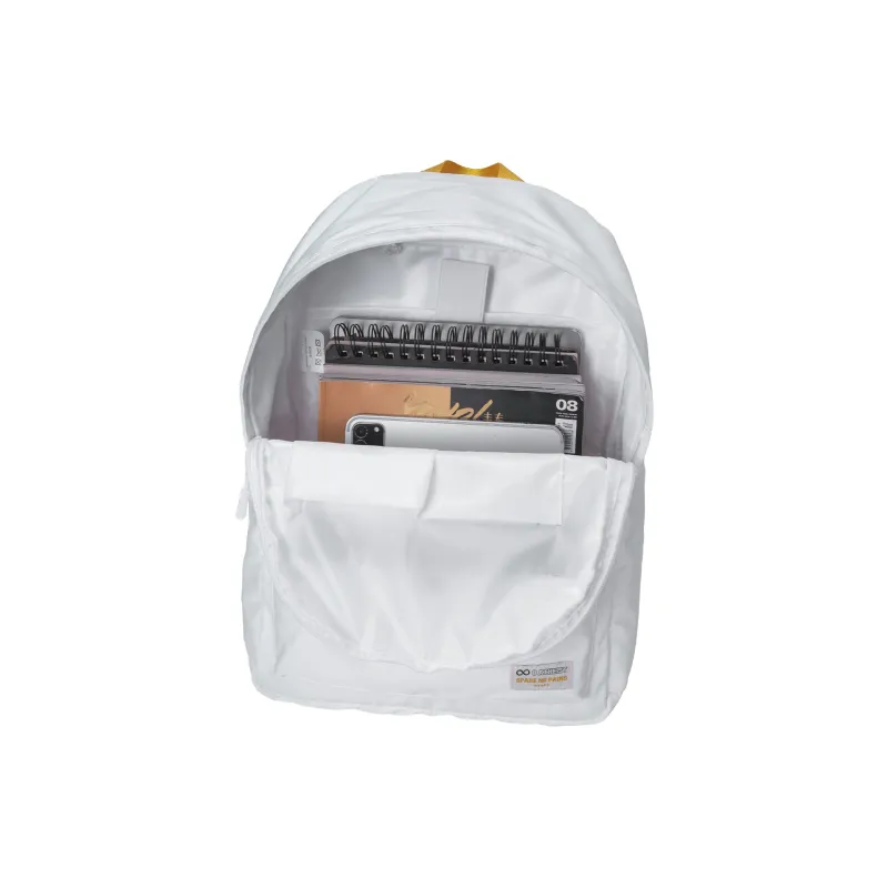 Spare No Pains. Polyester Backpack Regular Unisex White-7