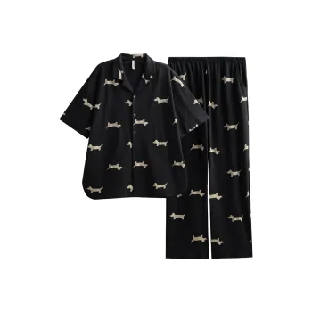 Same Language Pajama Set Men's Feather Black