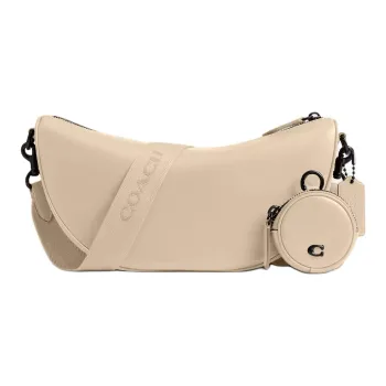 COACH HALL Leather Shoulder Bag, Crossbody Bag Tubas Women's Ivory
