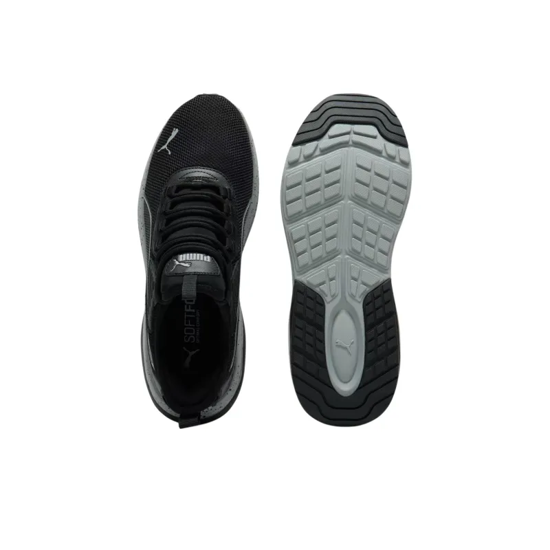PUMA Amplifier Speckle Anti Slip Wear Resistant Low Top Tennis Shoes Men's Black Gray-3