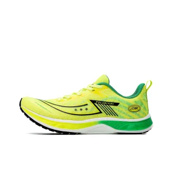 POLUDIYIPI Breathable Lightweight Rebound Low Top Sprint Running Shoes Unisex Yellow Green Black