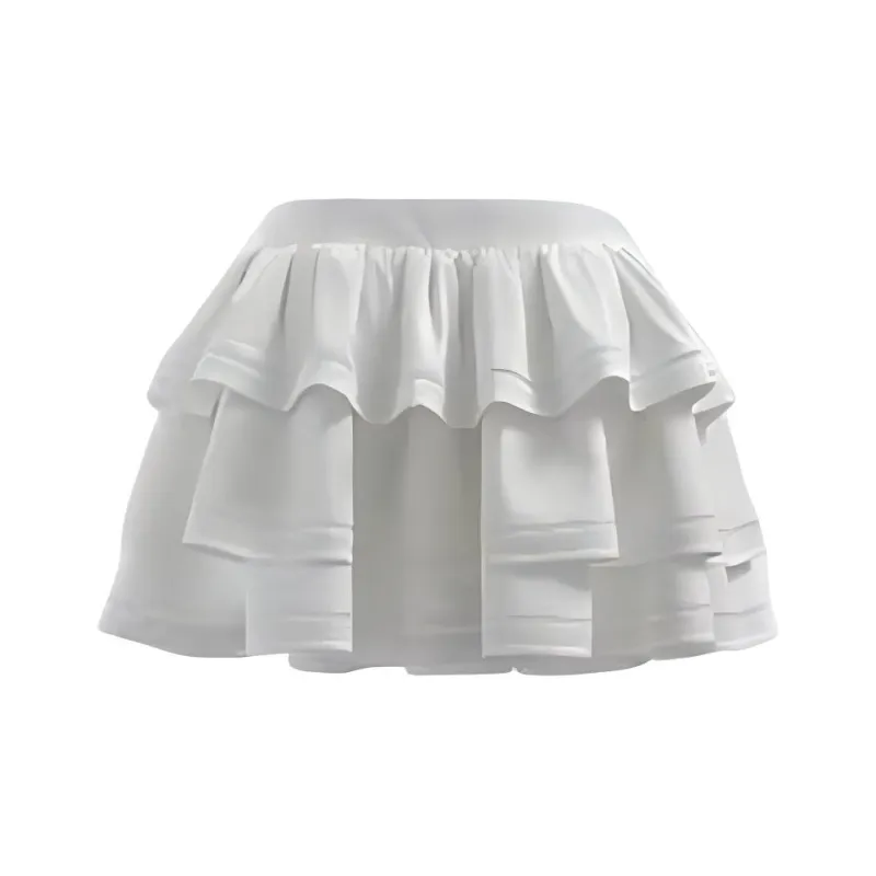 URBAN REVIVO Casual Short Skirts Women's Raw White-1