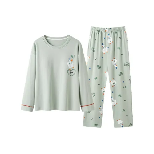 ZAO FU NIAO Pajama Set Women's Relax Green