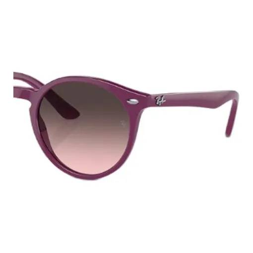 RayBan Injection Molded Round Sunglasses Kids' Gray Pink-2