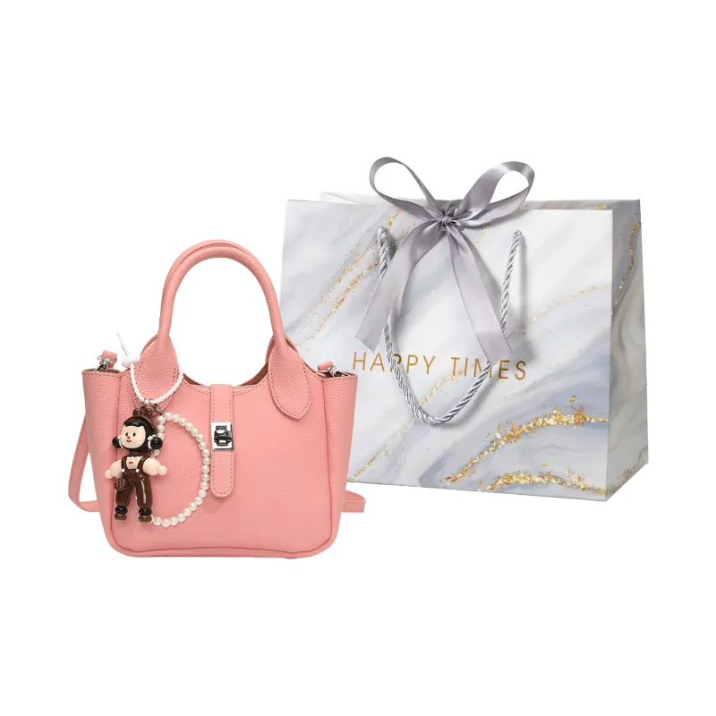 Miss Angel PU Crossbody One Shoulder Handbag Regular Women's Black/White/Yellow/Pink-12