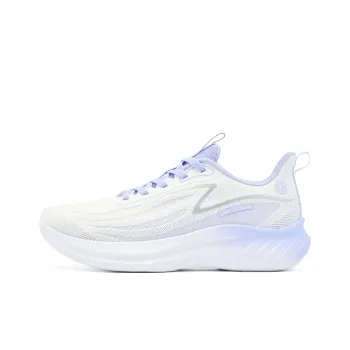 QIAODAN Cushioned Slip Resistant Abrasion Resistant Low Top Casual Running Shoes Women's White Purple