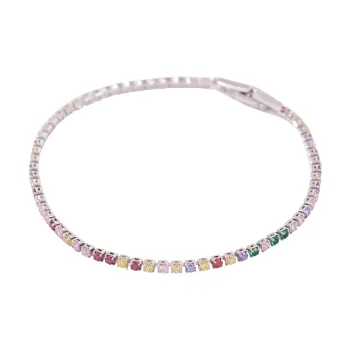 YDE Copper Synthetic Zirconia Bracelets Women's