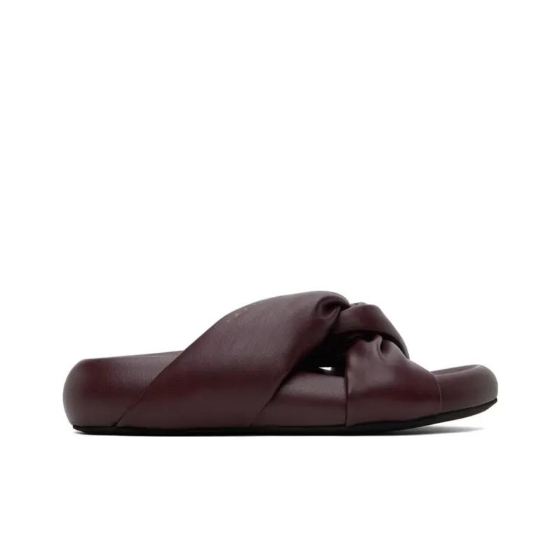 MARNI Odor Resistant Slide Slippers Women's Dark Red-1