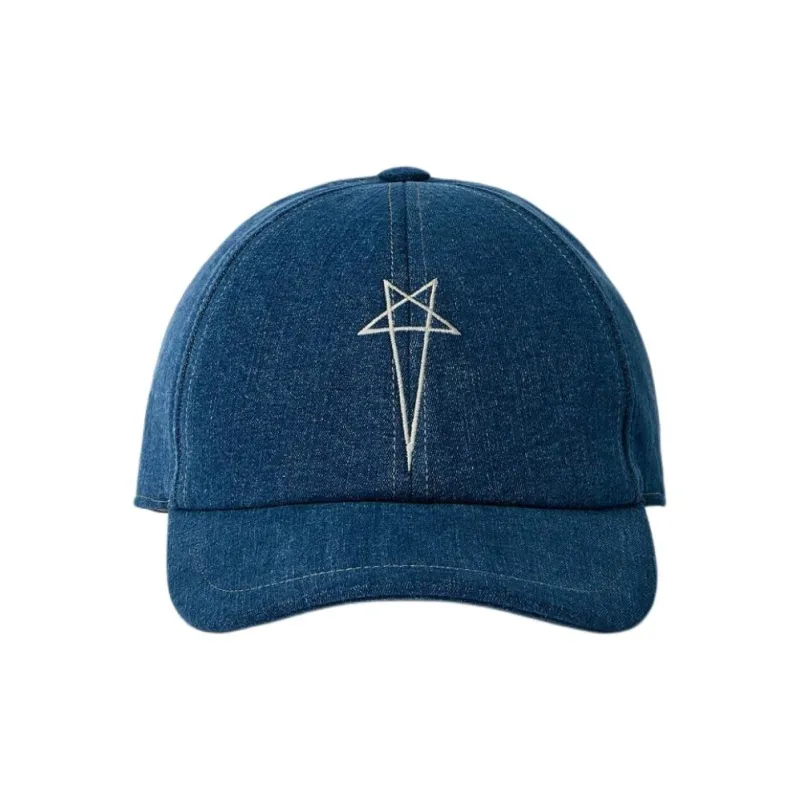 Rick Owens DRKSHDW Cotton Baseball Caps Unisex Blue-0