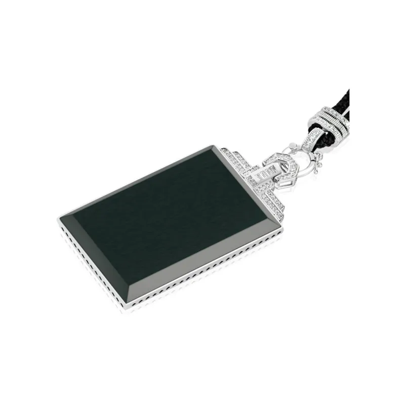 Atsuyama Hetian Jade Pendants Unisex Green Jade-3
