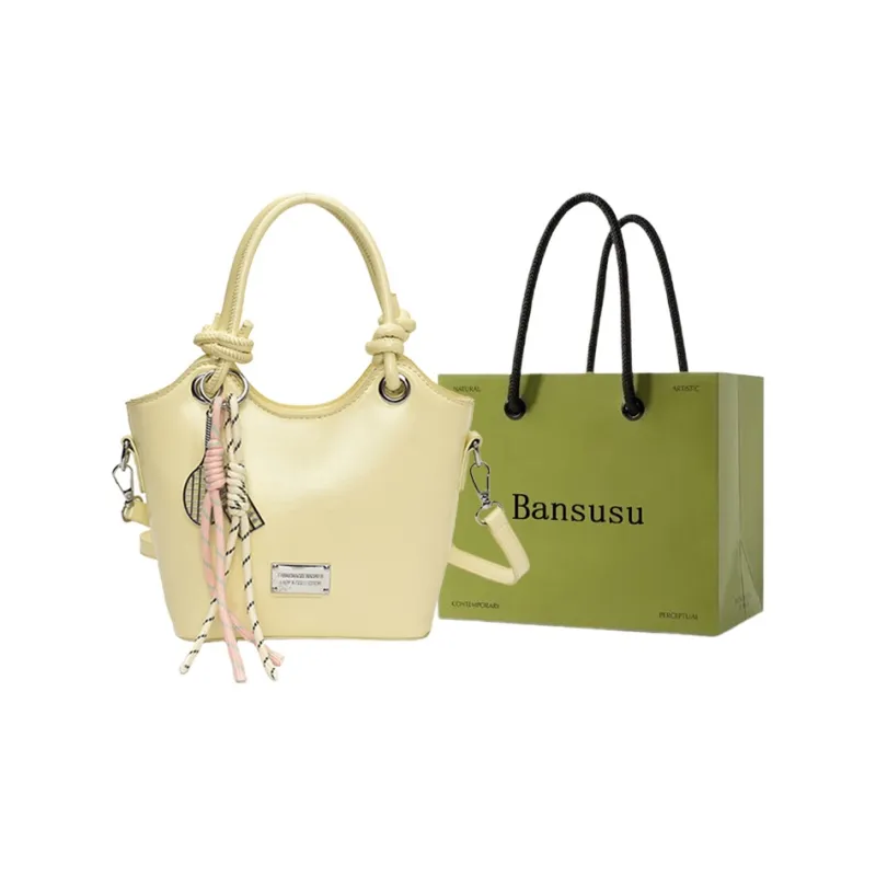 Bansusu PU Handbag Regular Women's Ecru/Yellow/Pink/Blue/Black-4