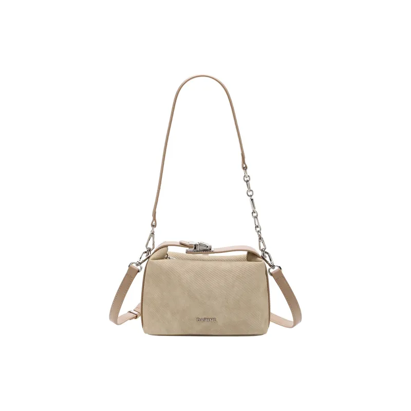 DAPHNE PU, Textile Mixture Shoulder Bag Women's Apricot-0