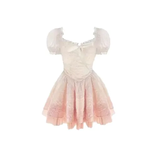 EOEI Short Sleeved Dresses Women's Pink