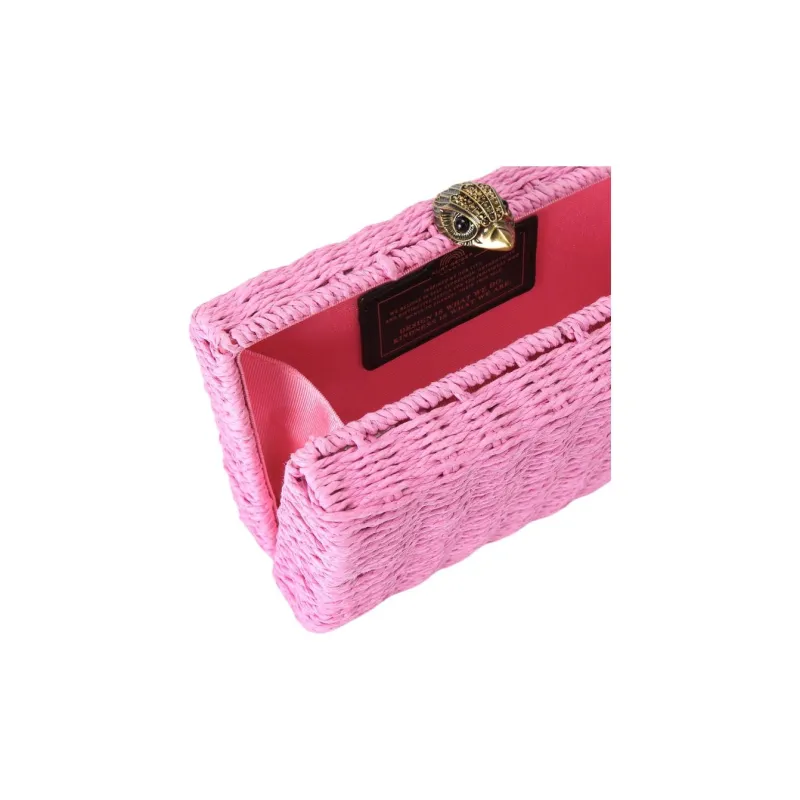 Kurt Geiger London Raffia Clutch Women's Pink-4