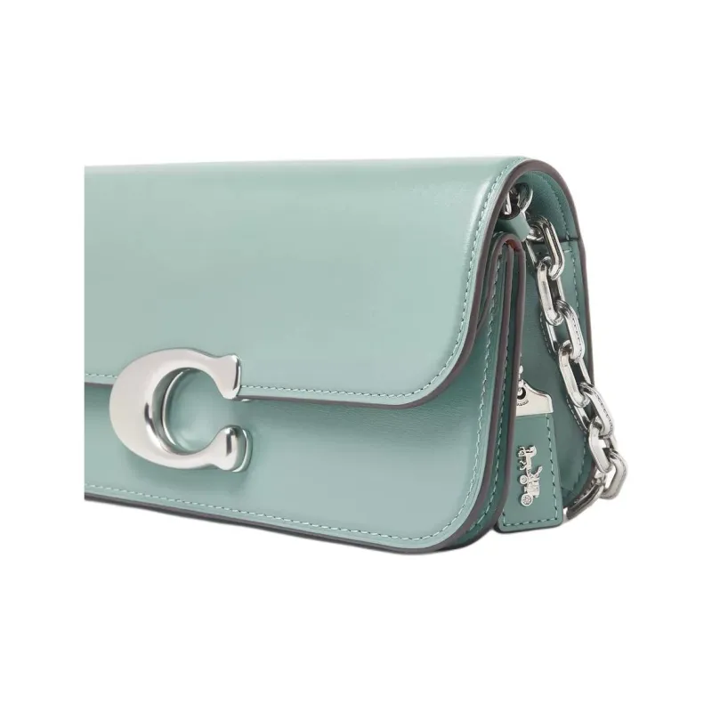 COACH IDOL Calfskin Portable Crossbody Bag Shoulder Bag Medium Size Women's Blue-2