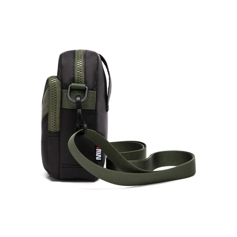 SEPTWOLVES Fabric Shoulder Bag Small Size Men's Black Green-2
