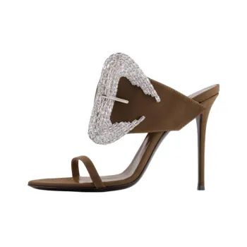 Giuseppe Zanotti/GZ Slide Slippers 10.5cm Women's Brown