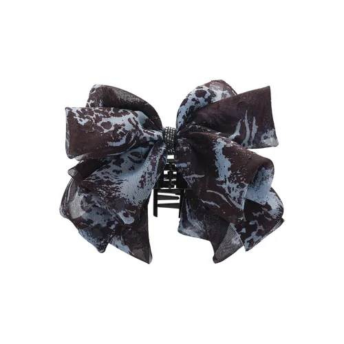 ROYALSASA Silk Chiffon, Faux Crystal Hair Clips Women's