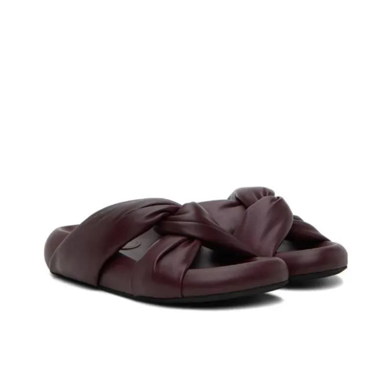 MARNI Odor Resistant Slide Slippers Women's Dark Red-2