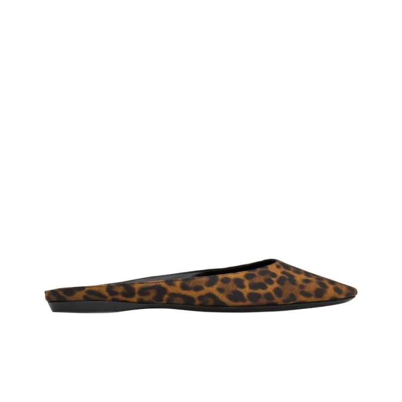 SAINT LAURENT Slip Resistant Wrap toe Slippers Women's Leopard Print-1