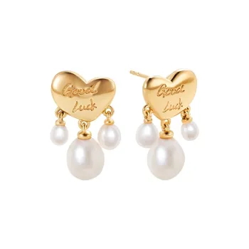 Amber Lollipop Luck Collection Pearl Earrings Women's