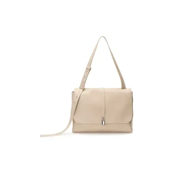 JONBAG Synthetic Leather Large Capacity Crossbody Fashion Versatile Shoulder Bag Regular Women's Cream Sand
