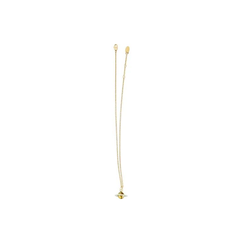 Vivienne Westwood Brass Necklaces Unisex Light Grass Green-1