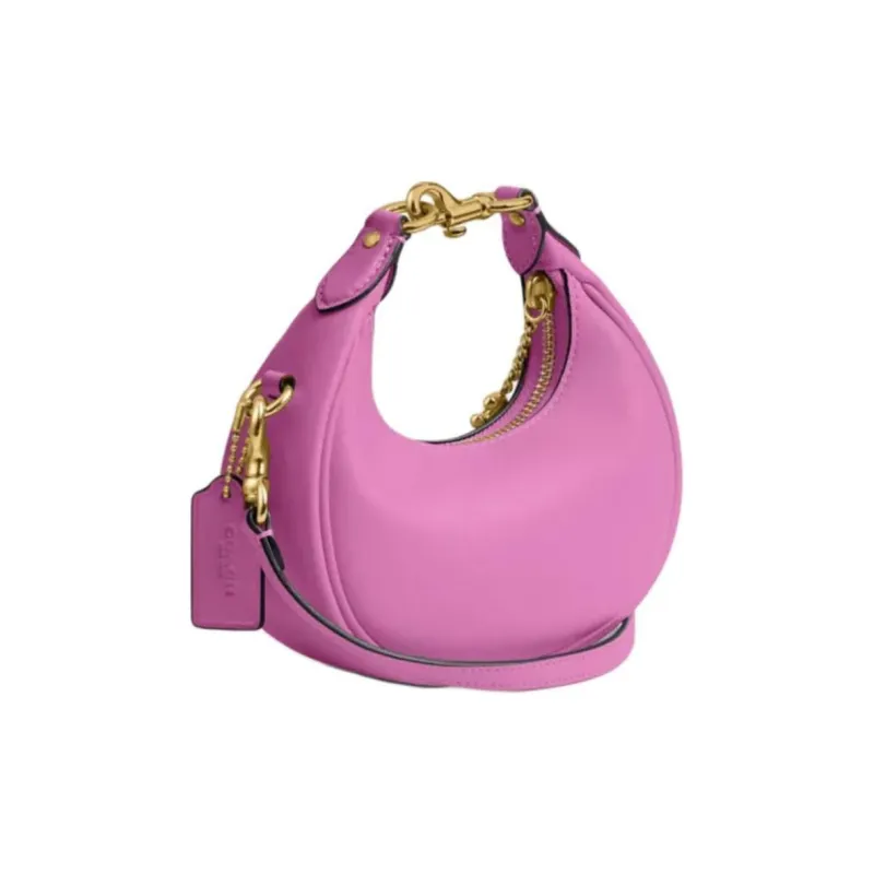 COACH JONIE Glove Tanned Leather Crescent Bag Shoulder Bag Crossbody Bag Handbag Mini Women's Fuchsia-1