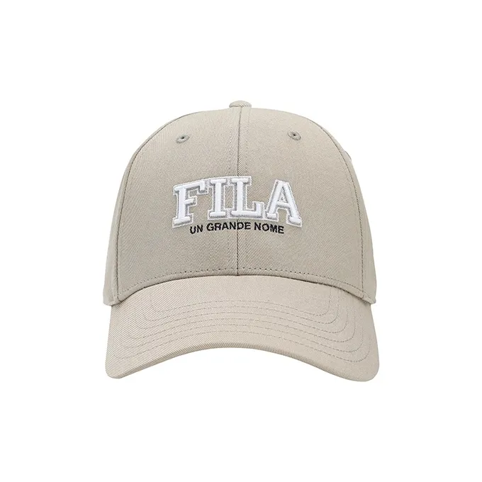 FILA ORIGINALE Cotton Baseball Caps Men's Shallow Shoal Medium Khaki-0