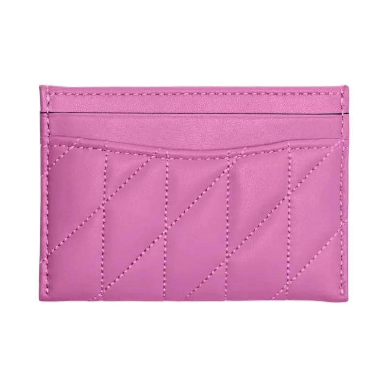 COACH Essential Nappa Leather Card Holder Mini Women's Fuchsia-1