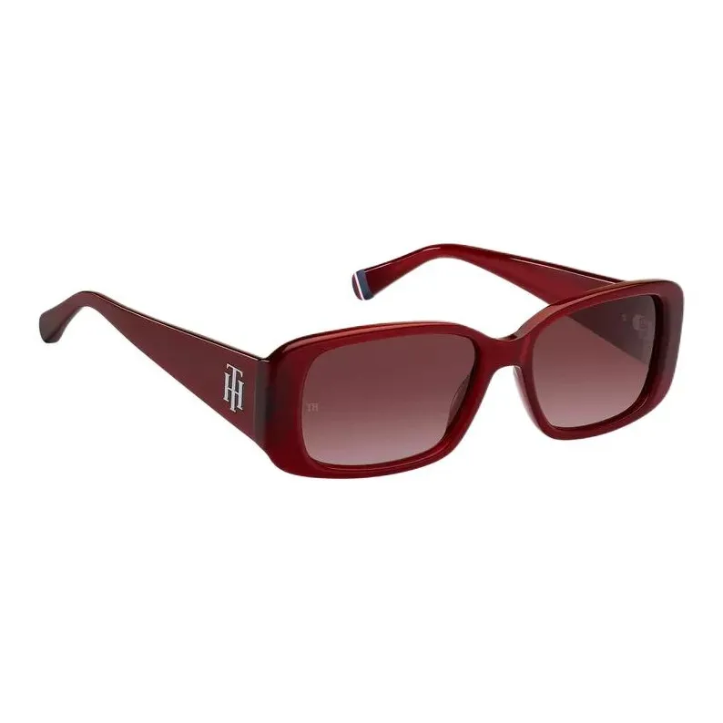 Tommy Hilfiger Plastic Rectangular Sunglasses Women's Red-2